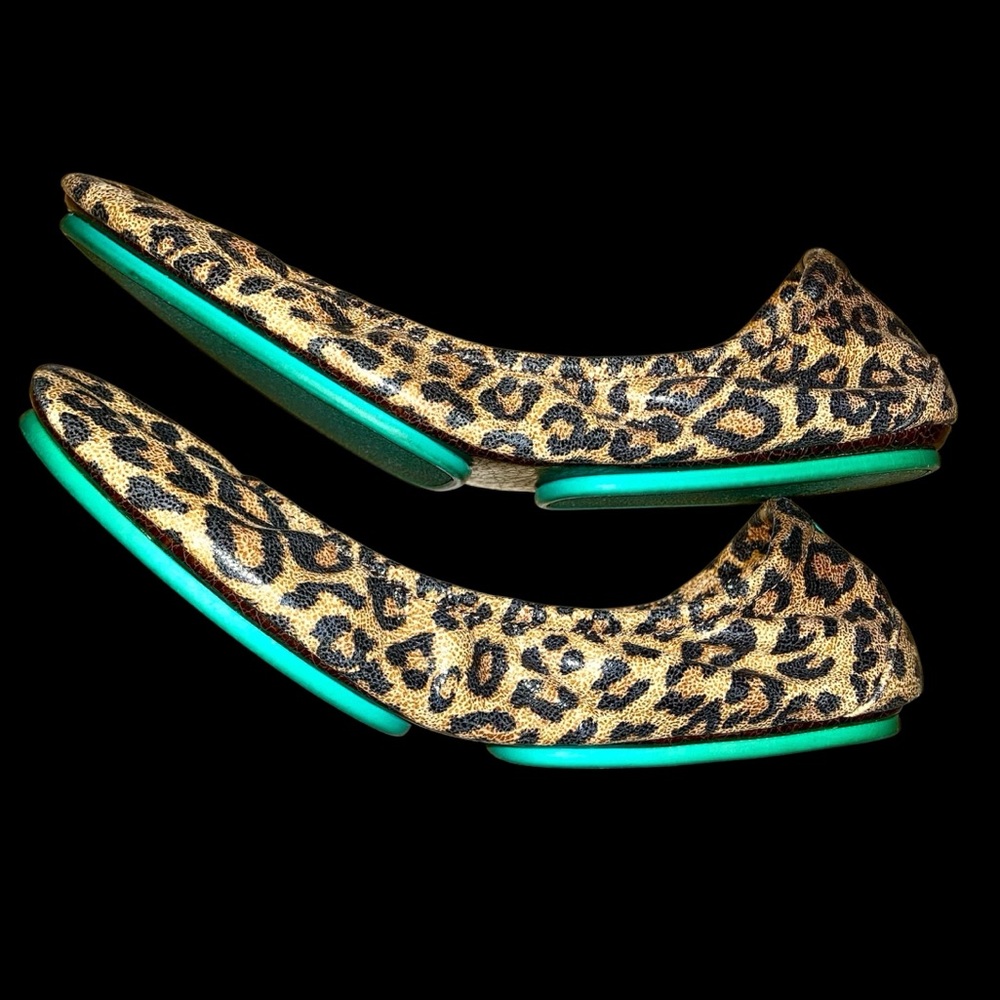 Tieks Leopard Print Leather Ballet Flats. Size 8. - Picture 8 of 9
